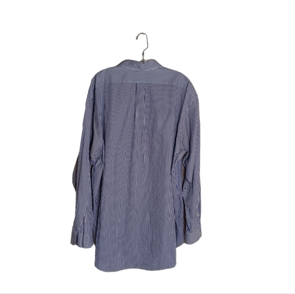 Ralph Lauren Blake Men's Blue White Stripe  Long Sleeve Collared Shirt. Size XL - Picture 2 of 5